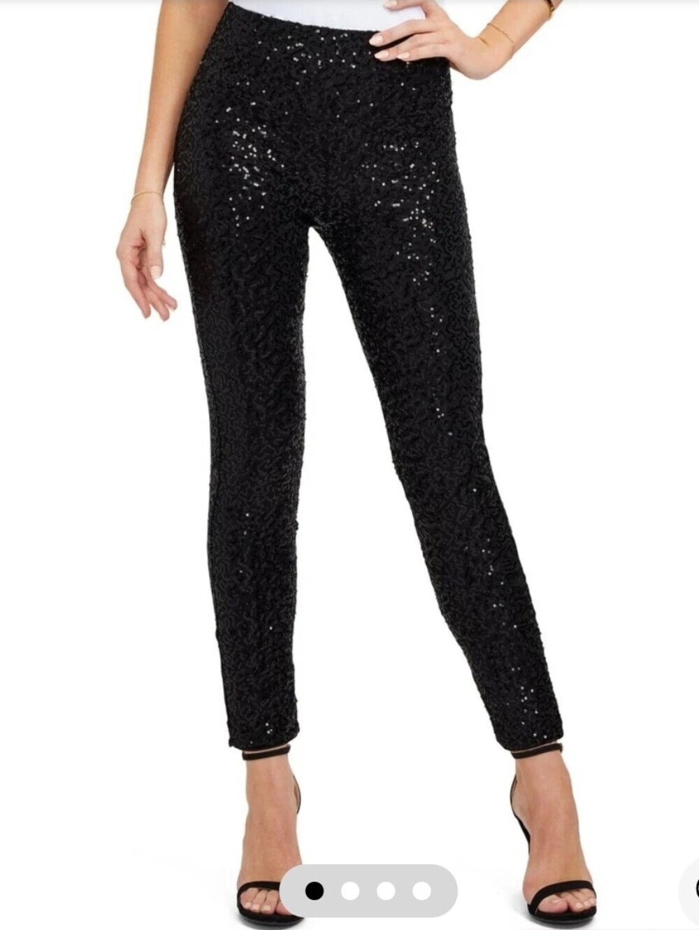 Tipsy‎ Elves, Sequin High Waisted Leggings, Black, Size Small